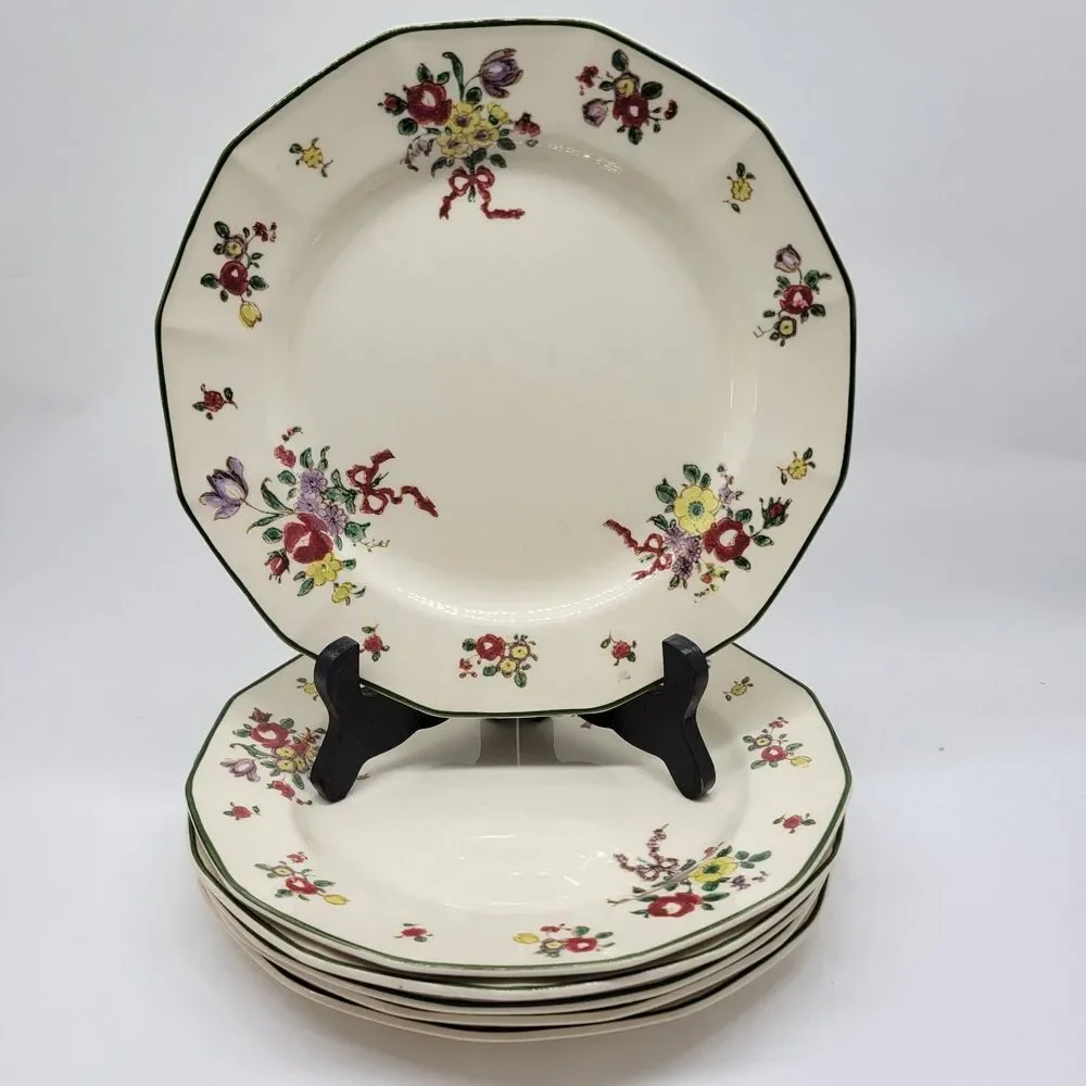 Royal Doulton Old Leeds Spray SetOf 6 Vintage 8 1/4